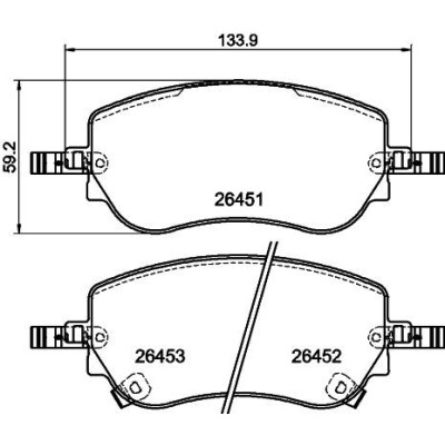 Set di pastiglie freno HELLA 8DB 355 043-861
