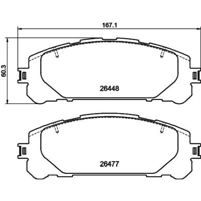 Set di pastiglie freno HELLA 8DB 355 043-871