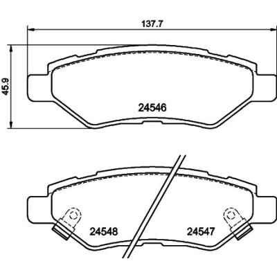 Set di pastiglie freno HELLA 8DB 355 020-011