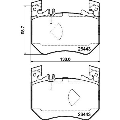 Set di pastiglie freno HELLA 8DB 355 043-071