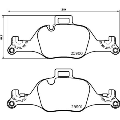 Set di pastiglie freno HELLA 8DB 355 036-531
