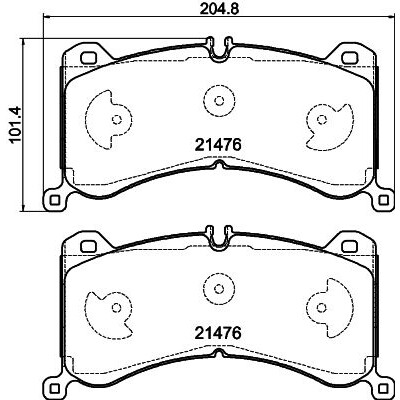 Set di pastiglie freno HELLA 8DB 355 040-821