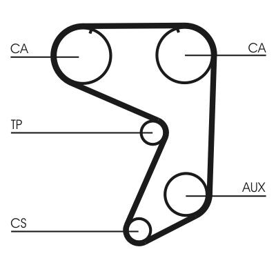 Cinghia dentata CONTINENTAL CTAM CT649