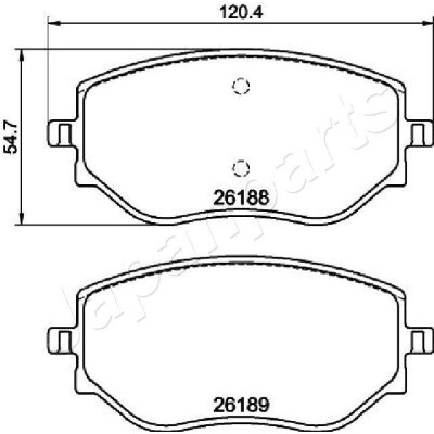 Set pastiglie freno JAPANPARTS PA-0550AF