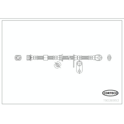 Flessibile del freno CORTECO 19036993