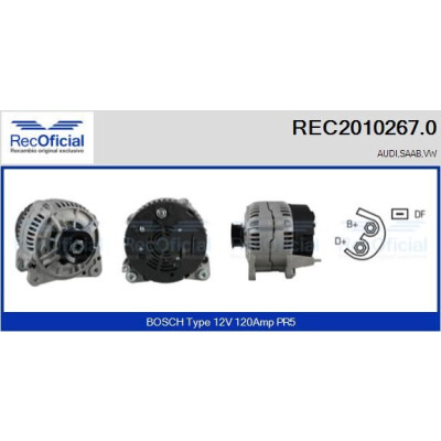 Alternatore RECOFICIAL REC2010267.0