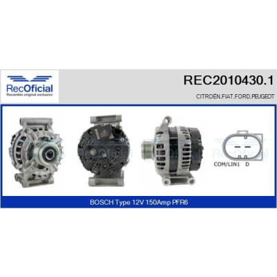 Alternatore RECOFICIAL REC2010430.1