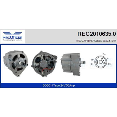 Alternatore RECOFICIAL REC2010635.0