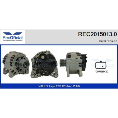 Alternatore RECOFICIAL REC2015013.0