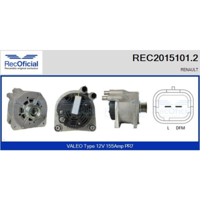 Alternatore RECOFICIAL REC2015101.2