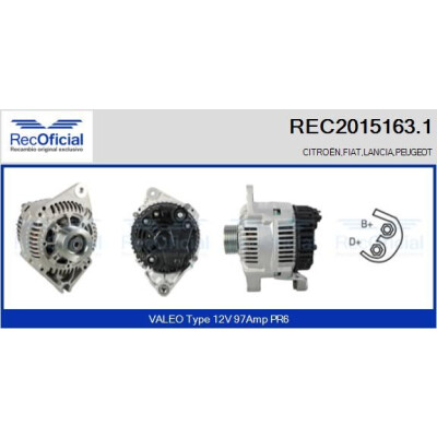 Alternatore RECOFICIAL REC2015163.1