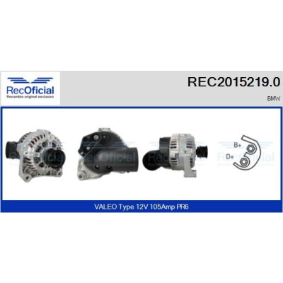 Alternatore RECOFICIAL REC2015219.0