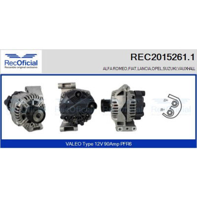 Alternatore RECOFICIAL REC2015261.1