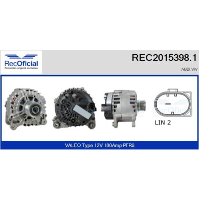 Alternatore RECOFICIAL REC2015398.1