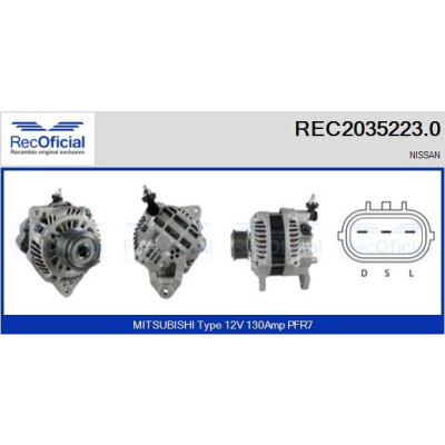 Alternatore RECOFICIAL REC2035223.0