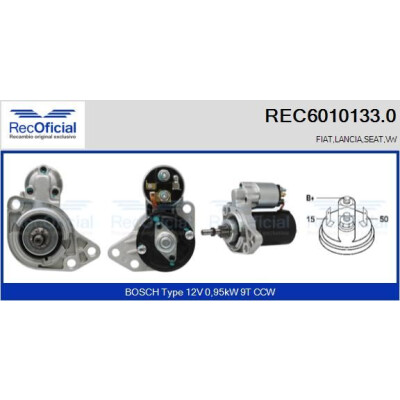 Motorino di avviamento RECOFFICIAL REC6010133.0