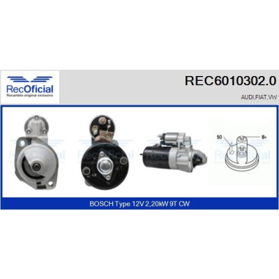 Motorino di avviamento RECOFICIAL REC6010302.0
