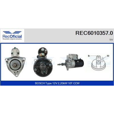 Motorino di avviamento RECOFICIAL REC6010357.0