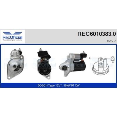 Motorino di avviamento RECOFICIAL REC6010383.0