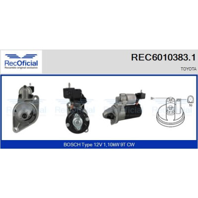 Motorino di avviamento RECOFICIAL REC6010383.1
