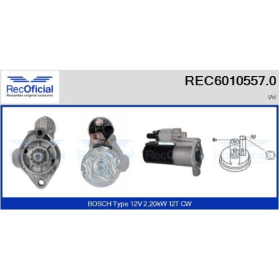 Motorino di avviamento RECOFICIAL REC6010557.0
