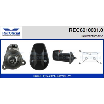 Motorino di avviamento RECOFICIAL REC6010601.0