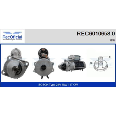 Motorino di avviamento RECOFFICIAL REC6010658.0