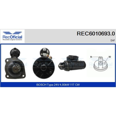 Motorino di avviamento RECOFFICIAL REC6010693.0