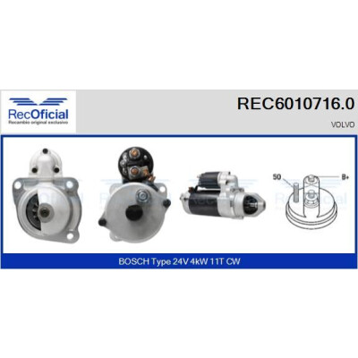 Motorino di avviamento RECOFICIAL REC6010716.0