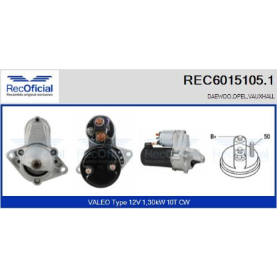 Motorino di avviamento RECOFFICIAL REC6015105.1