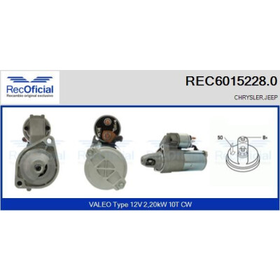 Motorino di avviamento RECOFICIAL REC6015228.0