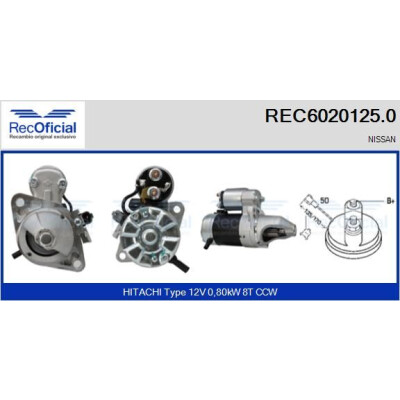 Motorino di avviamento RECOFICIAL REC6020125.0