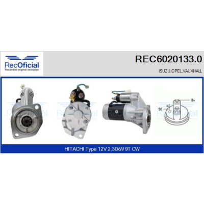 Motorino di avviamento RECOFICIAL REC6020133.0