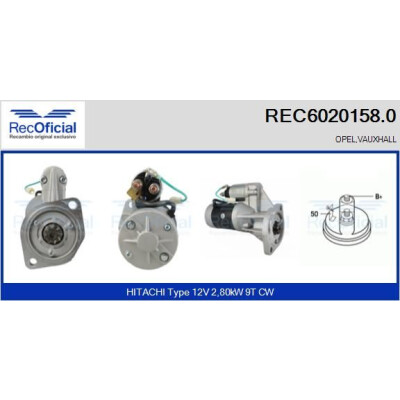 Motorino di avviamento RECOFICIAL REC6020158.0
