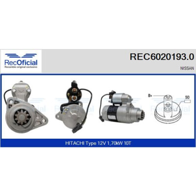 Motorino di avviamento RECOFFICIAL REC6020193.0