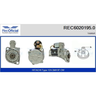 Motorino di avviamento RECOFICIAL REC6020195.0