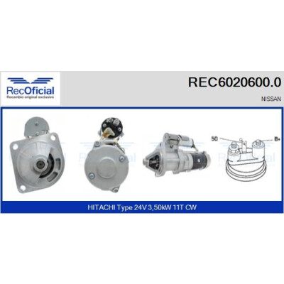 Motorino di avviamento RECOFICIAL REC6020600.0