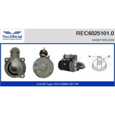 Motorino di avviamento RECOFICIAL REC6025101.0
