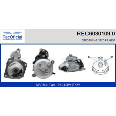 Motorino di avviamento RECOFFICIAL REC6030109.0