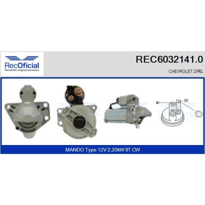 Motorino di avviamento RECOFFICIAL REC6032141.0