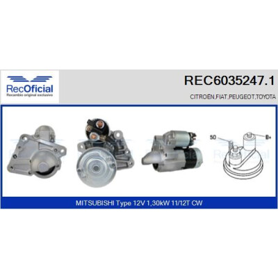 Motorino di avviamento RECOFICIAL REC6035247.1