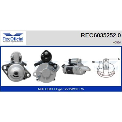 Motorino di avviamento RECOFICIAL REC6035252.0