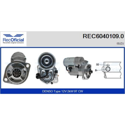 Motorino di avviamento RECOFFICIAL REC6040109.0