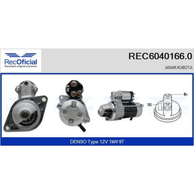 Motorino di avviamento RECOFICIAL REC6040166.0