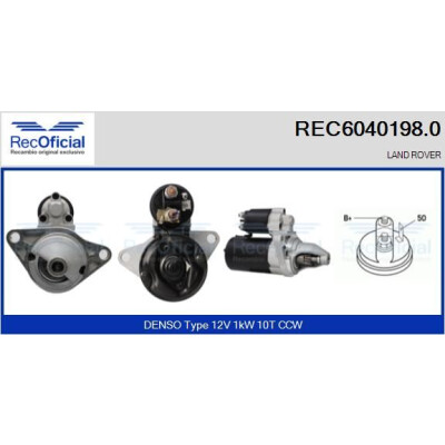 Motorino di avviamento RECOFICIAL REC6040198.0