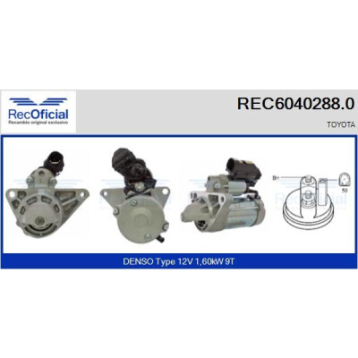 Motorino di avviamento RECOFFICIAL REC6040288.0