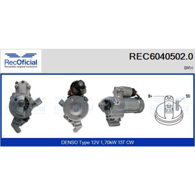 Motorino di avviamento RECOFICIAL REC6040502.0