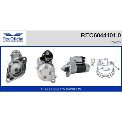 Motorino di avviamento RECOFICIAL REC6044101.0