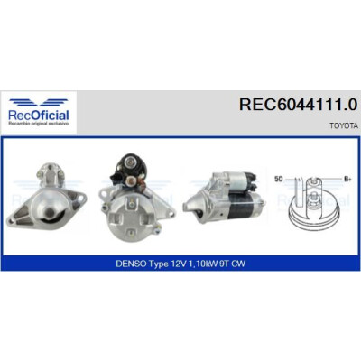 Motorino di avviamento RECOFFICIAL REC6044111.0