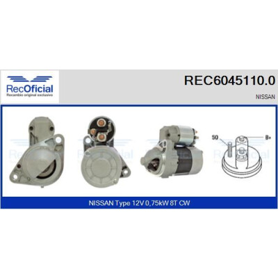 Motorino di avviamento RECOFICIAL REC6045110.0